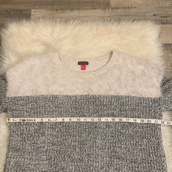 Vince Camuto eyelash and shaker knit colorblock pullover sweater M - Picture 5 of 7